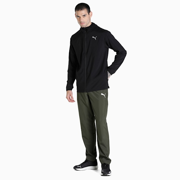 Men's Woven Regular Fit Trackpants, Forest Night, extralarge-IND