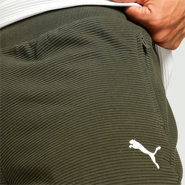 Ottoman Men's Regular Fit Shorts, Dark Olive-White Cat, extralarge-IND