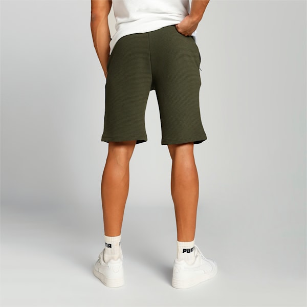 Ottoman Men's Regular Fit Shorts, Dark Olive-White Cat, extralarge-IND