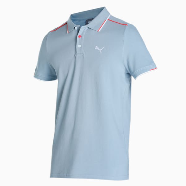 Contrast Tipping Men's Slim Fit Polo, Blue Wash, extralarge-IND