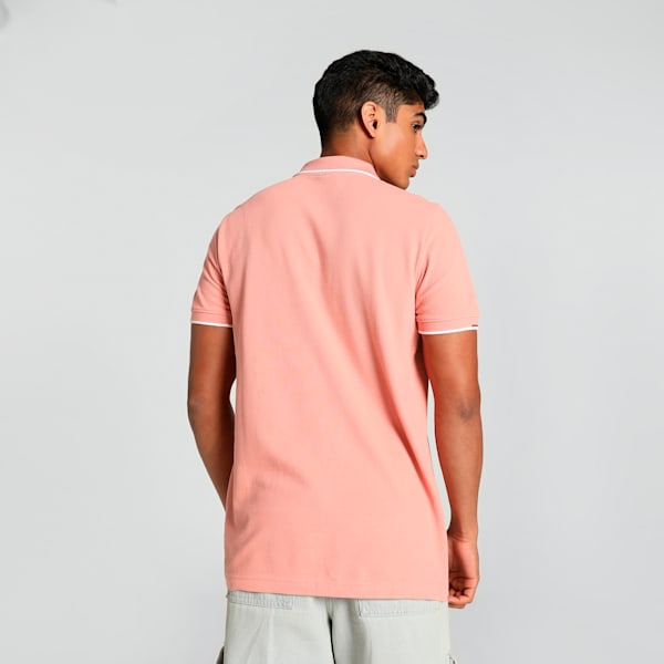 Contrast Tipping Men's Slim Fit Polo, Future Pink-Rosette, extralarge-IND