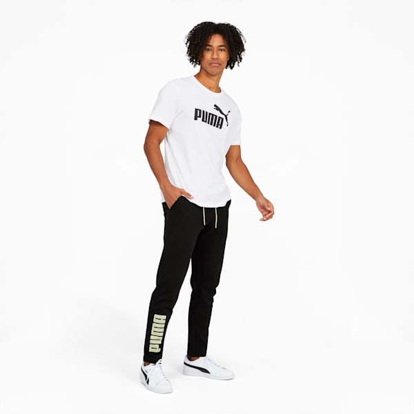 Power Colorblock Men's Pants, Puma Black-Spring Moss, extralarge