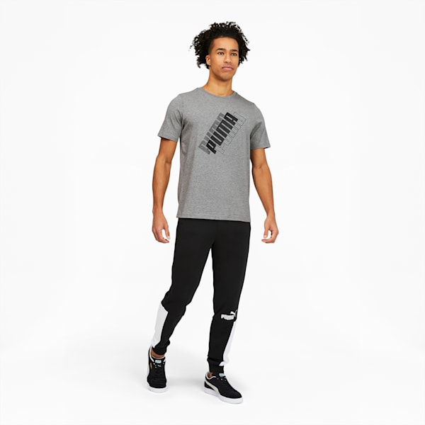 Power Logo Men's Tee, Medium Gray Heather, extralarge