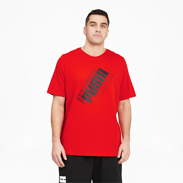 Power Logo Men's Tee BT, High Risk Red, extralarge