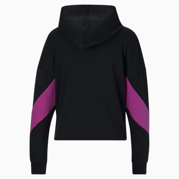 Logo French Terry Pullover Women's Training Hoodie, Deep Orchid, extralarge