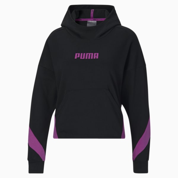 Chandail à capuchon d’entraînement Logo French Terry Pullover Femme, Deep Orchid, extralarge