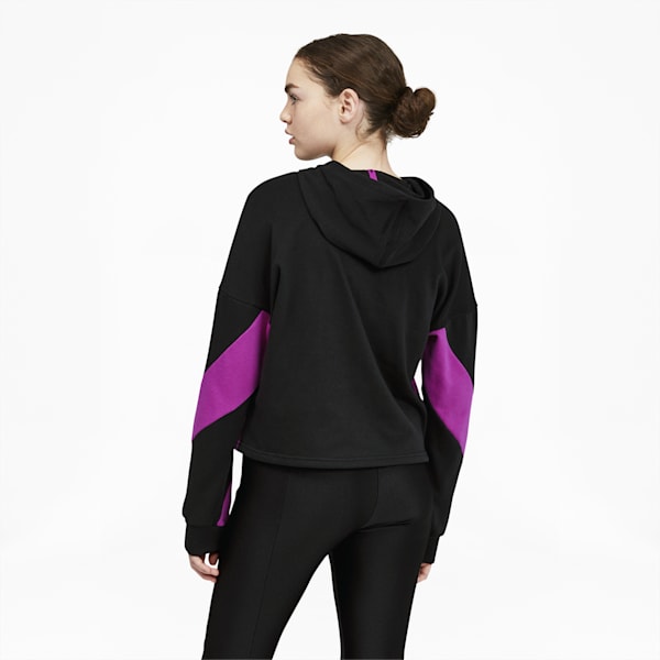 Chandail à capuchon d’entraînement Logo French Terry Pullover Femme, Deep Orchid, extralarge