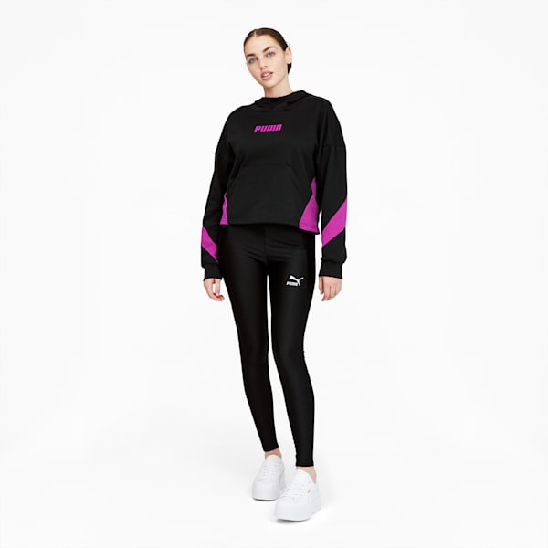 Logo French Terry Pullover Women's Training Hoodie, Deep Orchid, extralarge