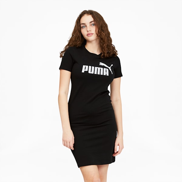 Essentials Slim Fit Women's Tee Dress, Puma Black
