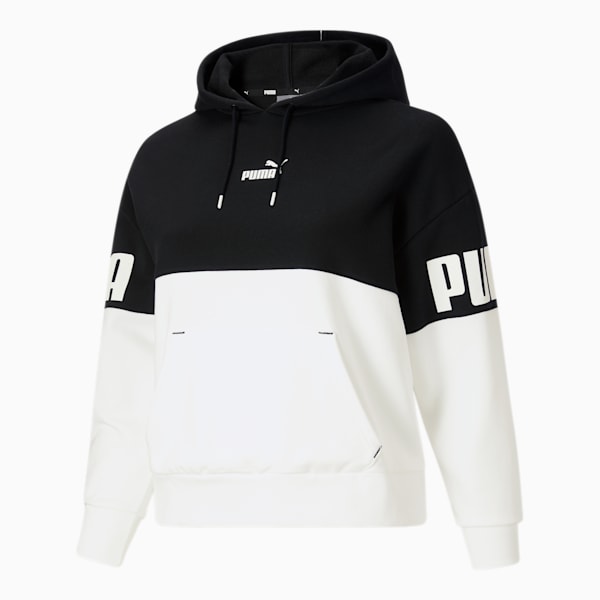 Power Color-Blocked Women's Hoodie, Puma Black, extralarge