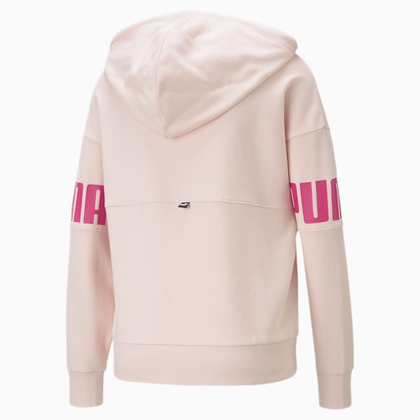 Power Color-Blocked Women's Hoodie, Chalk Pink, extralarge