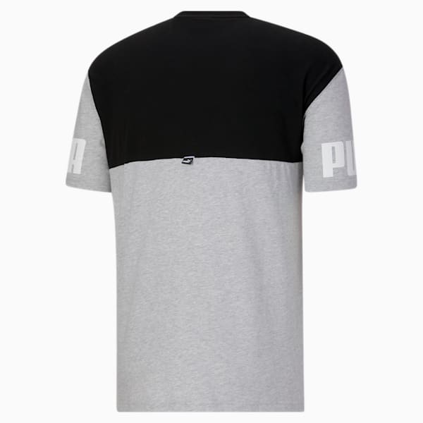 Power Color-Blocked Men's Tee, Light Gray Heather, extralarge