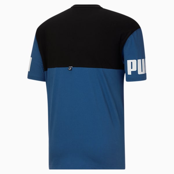 Power Color-Blocked Men's Tee, Lake Blue, extralarge