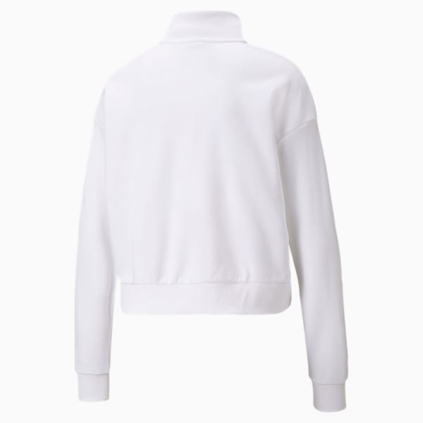 Chandail en molleton à col rond Power Tape Femme, Puma White, extralarge