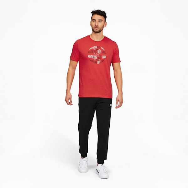 Advanced Circle Graphic Crew Neck Men's Tee, High Risk Red, extralarge