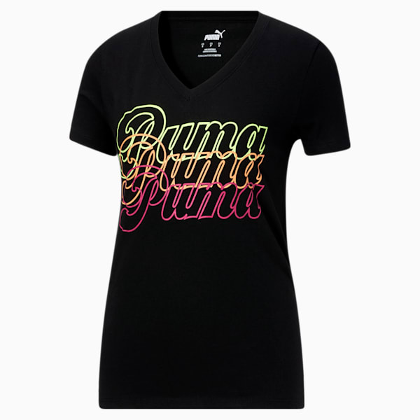 Triple PUMA Women's Graphic Tee, Puma Black