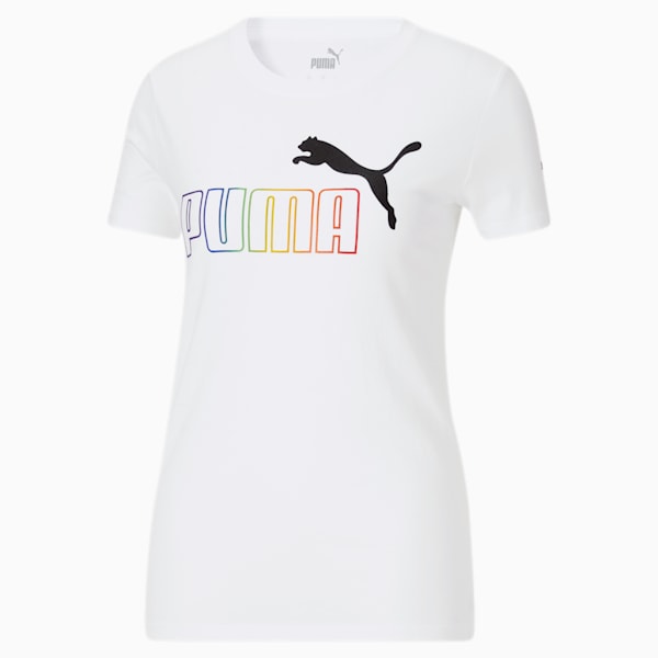 Rainbow Logo Graphic Women's Tee, Puma White, extralarge
