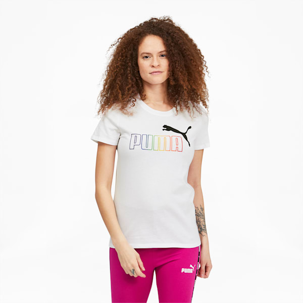 Rainbow Logo Graphic Women's Tee, Puma White, extralarge