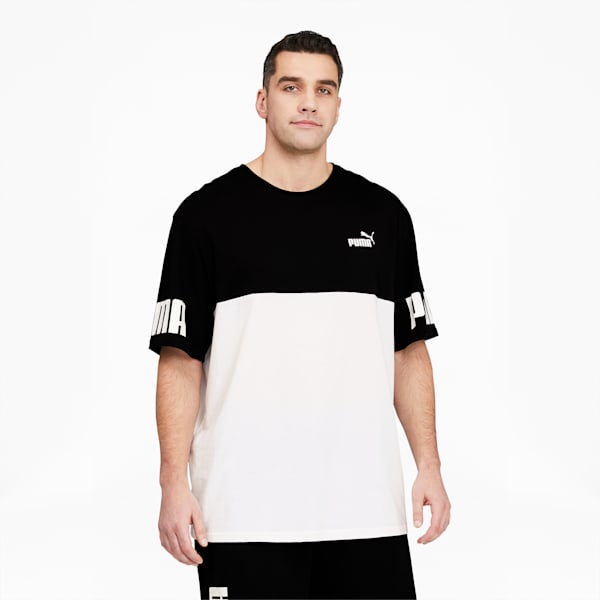 Power Colorblock Men's Tee BT, Puma Black, extralarge