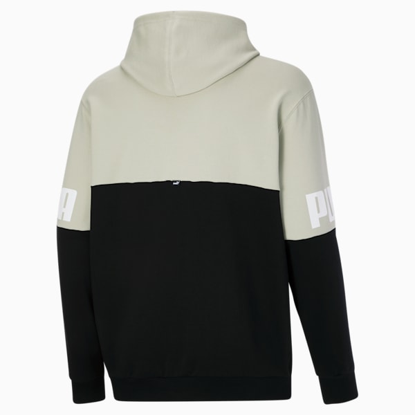 Power Colorblock Men's Hoodie BT, Spring Moss-Puma Black, extralarge