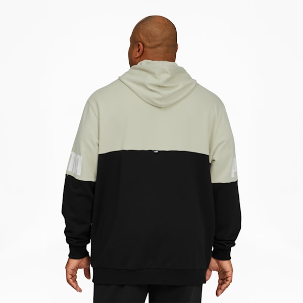 Power Colorblock Men's Hoodie BT, Spring Moss-Puma Black, extralarge