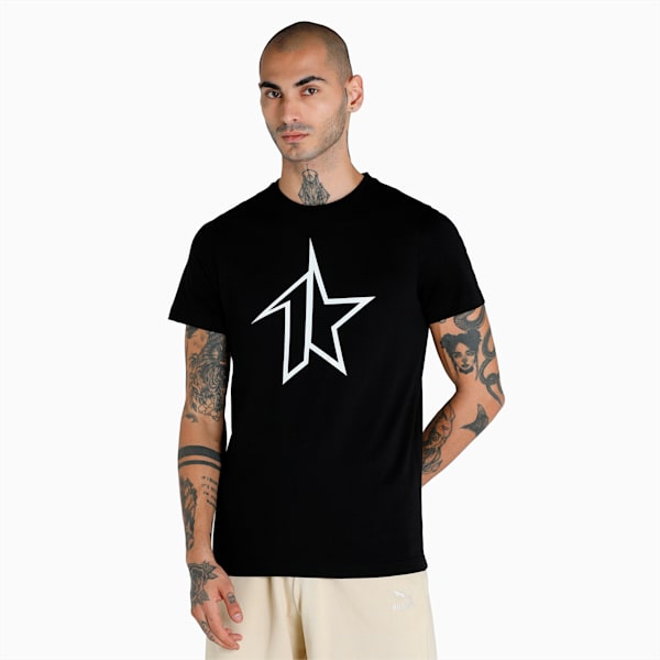 Men's Crew-Neck T-Shirt, Puma Black, extralarge-IND