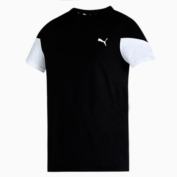 Men's Colorblock T-Shirt, Puma Black, extralarge-IND