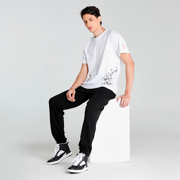PUMA x 1DER Men's Regular Fit Graphic T-Shirt, Puma White, extralarge-IND