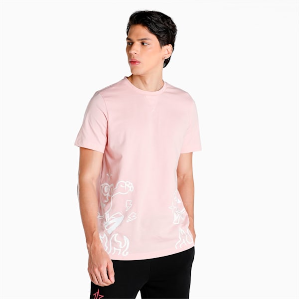 PUMA x 1DER Men's Regular Fit Graphic T-Shirt, Lotus, extralarge-IND