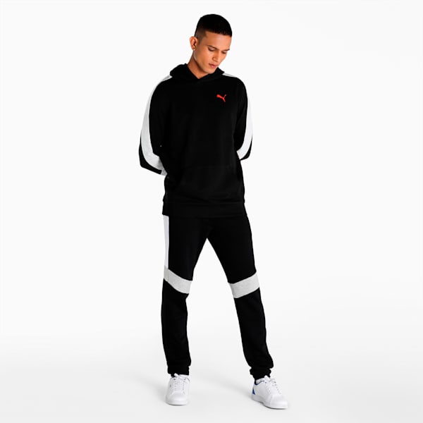 Men's Regular Fit Colorblock Hoodie, Puma Black, extralarge-IND