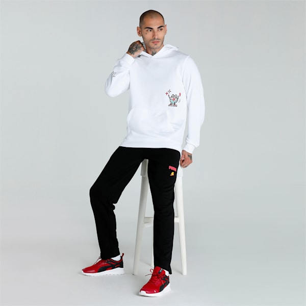 Men's Regular Fit Graphic Hoodie, Puma White, extralarge-IND