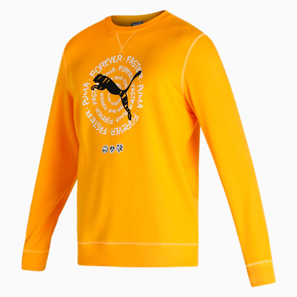 Crew Men's Sweatshirt, Saffron, extralarge-IND