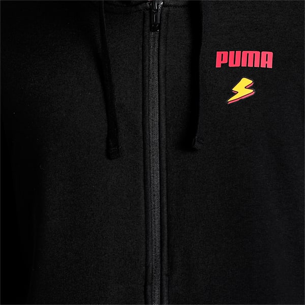 Full-Zip Men's Regular Fit Hoodie, Puma Black, extralarge-IND