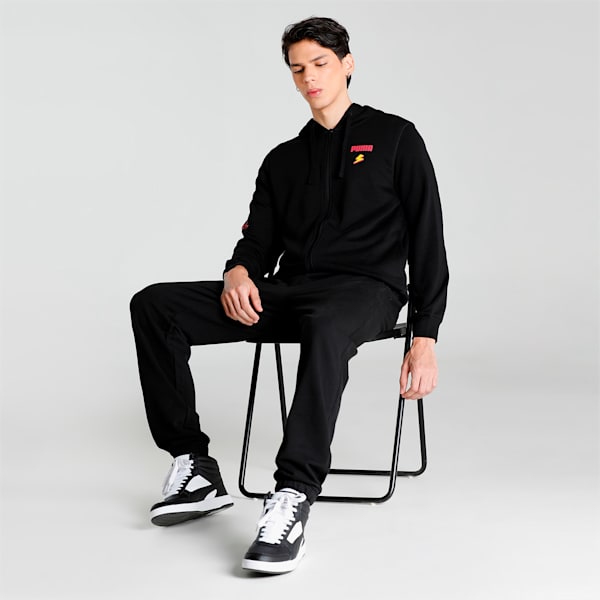 Full-Zip Men's Regular Fit Hoodie, Puma Black, extralarge-IND