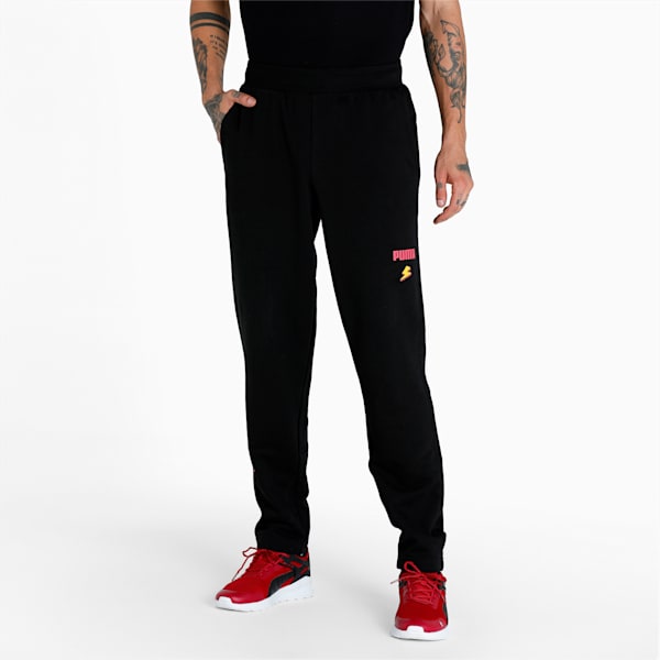 Men's Regular Fit Knitted Pants, Puma Black, extralarge-IND