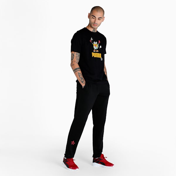 Men's Regular Fit Knitted Pants, Puma Black, extralarge-IND