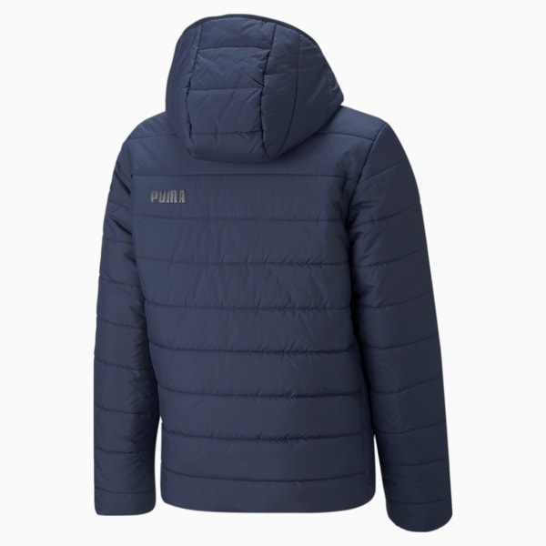 キッズ ESS フーデッド 中綿 ジャケット 116-152cm, Peacoat, extralarge-JPN