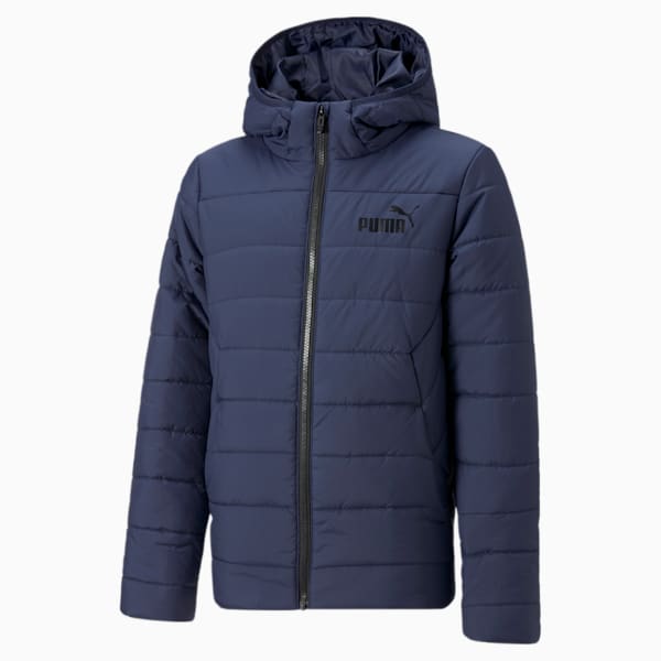 キッズ ESS フーデッド 中綿 ジャケット 116-152cm, Peacoat, extralarge-JPN