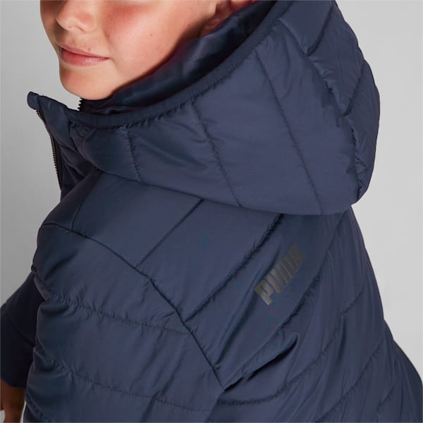 キッズ ESS フーデッド 中綿 ジャケット 116-152cm, Peacoat, extralarge-JPN