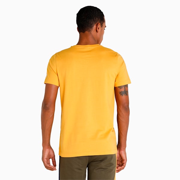 one8 Virat Kohli Color Block Men's T-Shirt, Puma Black-Mineral Yellow