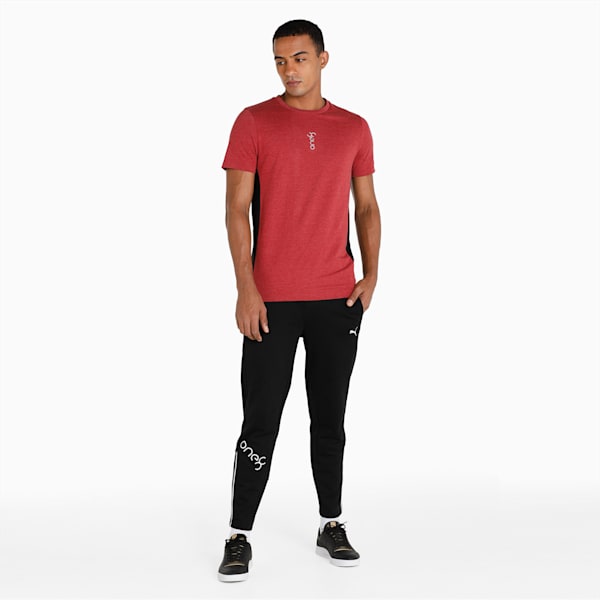 PUMA x one8 Men's Panelled T-Shirt, Intense Red Heather, extralarge-IND