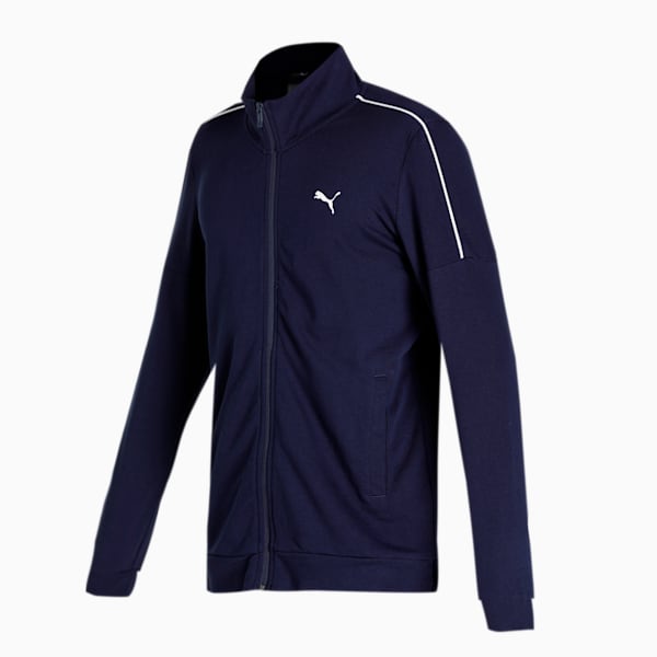 PUMA x one8 Slim Fit Men's Piping Jacket, Peacoat, extralarge-IND