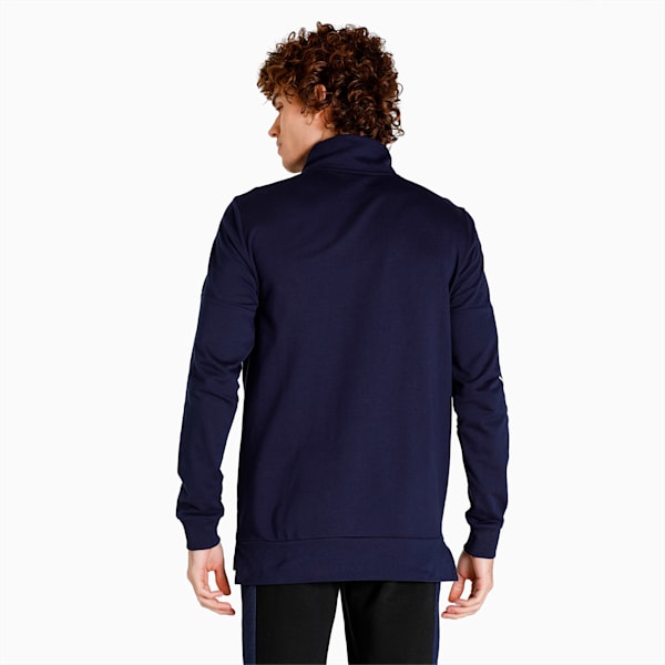 PUMA x one8 Slim Fit Men's Piping Jacket, Peacoat, extralarge-IND