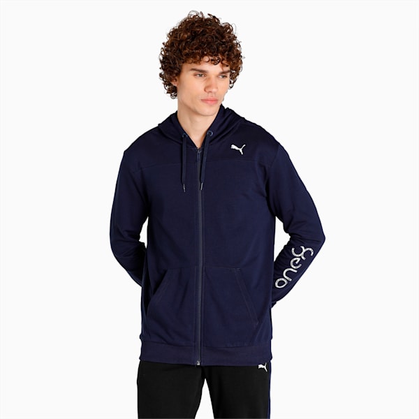 PUMA x one8 Men's Full Zip Jacket, Peacoat, extralarge-IND