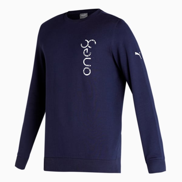 PUMA x one8 Logo Crew Men's Sweat Shirt, Peacoat, extralarge-IND
