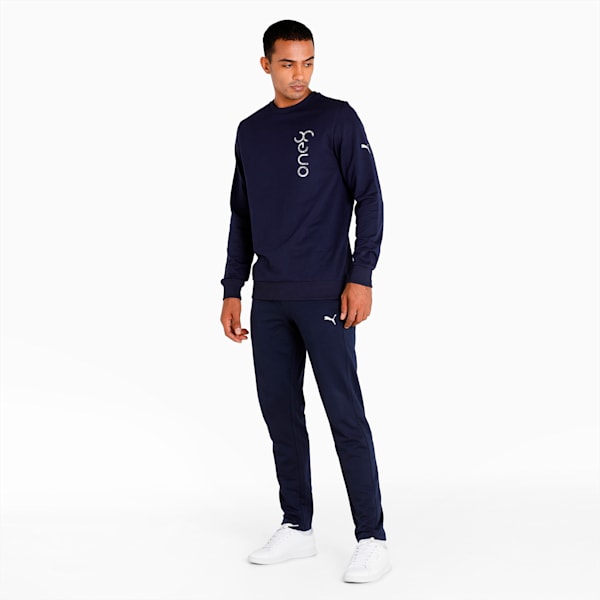 PUMA x one8 Logo Crew Men's Sweat Shirt, Peacoat, extralarge-IND