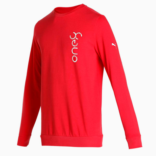 PUMA x one8 Logo Crew Men's Sweat Shirt, Burnt Red, extralarge-IND