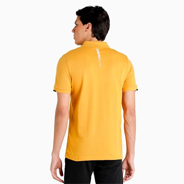 PUMA x one8 Printed Men's Slim Fit Polo, Mineral Yellow, extralarge-IND