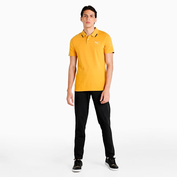 PUMA x one8 Printed Men's Slim Fit Polo, Mineral Yellow, extralarge-IND