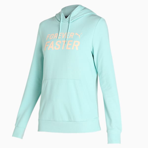 Forever Faster Women's Regular Fit Hoody, Eggshell Blue, extralarge-IND